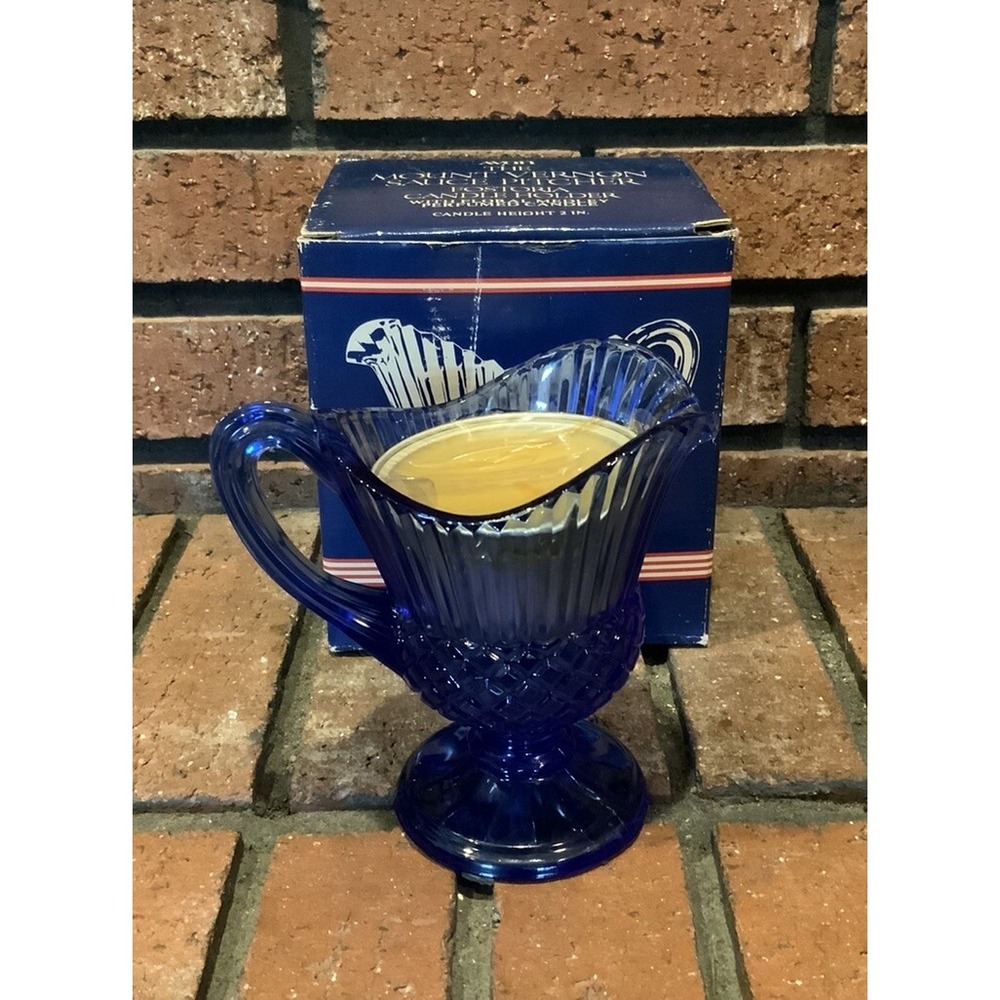 Avon The‎ Mount Vernon Sauce Pitcher Candle Holder Floral Candle